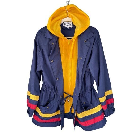 Vintage Braetan Hooded Windbreaker Jacket‎ - Picture 1 of 8